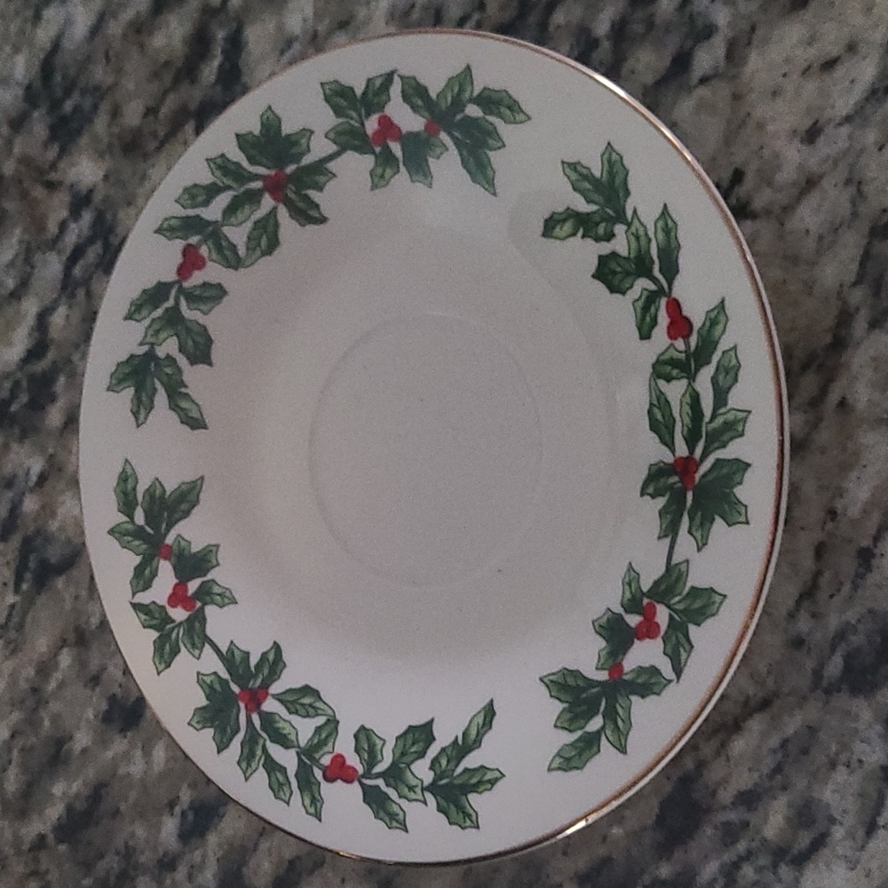 Teacup Saucers Holly Collection by Baum Bros